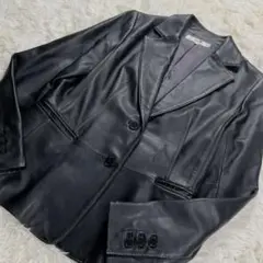 23区　レザージャケット　ラムレザー　羊革　ブラック