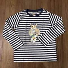 【美品】ラルフローレン ポロベア 長袖 Tシャツ ボーダー 8-10