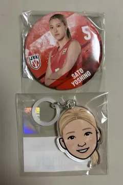佐藤淑乃　モバガチャ 缶バッジ アクリルマーカー バレーボール女子日本代表