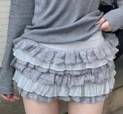 treat urself frill mini knit skirtのサムネイル