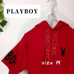 PLAYBOY フード付きパーカー Mサイズ レッド