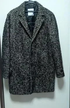 【ZARA】 ツイード ロングコート 黒と白