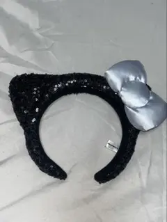 猫耳カチューシャ シルバーリボン付き