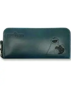 未使用 セサミストリート ラウンドファスナー長財布 クッキーモンスター ブルー