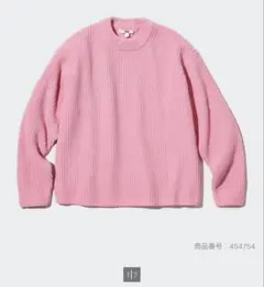 ウォッシャブルソフトニットクルーセーター　ピンク