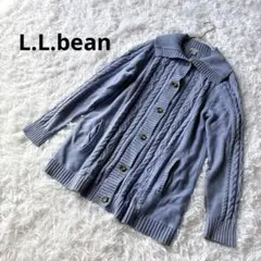 【エルエルビーン】長袖ニットカーディガン　L 羽織　セーター　コットン　秋　冬