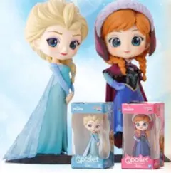 Qposket アナ エルサ アナ雪　フィギュアセット ガチャ