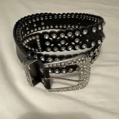 ストーン付きブラックベルト