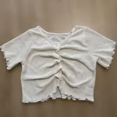 Kastane フリル袖ボタン付きカーディガン サイズF