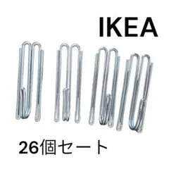 【26個セット】IKEAイケア カーテンフック 金属製スチールギャザリングフックのサムネイル