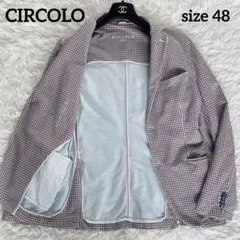 【CIRCOLO 1901】コットン ジャージ ジャケット チェック 48