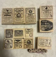 ハロウィンチケットスタンプセット