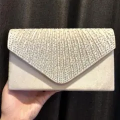 パーティーバッグ ベージュ パール 結婚式 披露宴 フォーマル