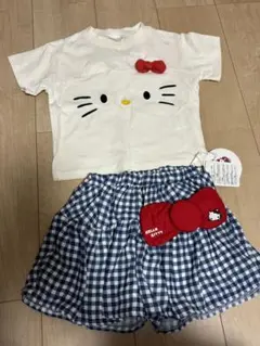 Hello Kitty Tシャツ ギンガムチェック スカート セットのサムネイル