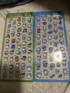 【韓国限定】　公式　ドラえもん 3Dクリスタルステッカー 2種類セット