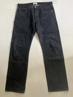 【墨黒】 W34 80s最初期 リーバイス 501 先染ブラック 内股シングル 84年 Levi's 501-0658 Black 内股シングルステッチ アメリカ製