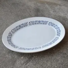 50s-60s Noritake オールドノリタケ ロイアルブルー 楕円皿のサムネイル