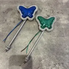 LED蝶マーカーTレンチ　オールステンレス グリーン　ブルーセット2個セット