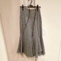 FRAY I.D Switching Mermaid Tweed Skirt