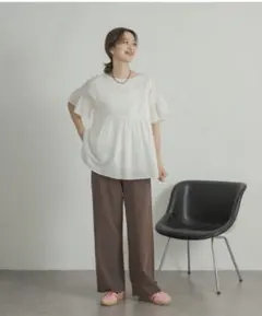 美品ドアーズコットンボイル2WAY切替ブラウス