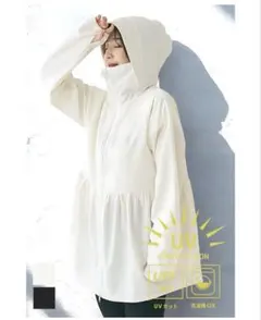 coca UVカットギャザーパーカー M