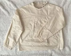 《ehka sopo エヘカソポ》スタンドフリル 刺繍衿 ブラウス（花柄）