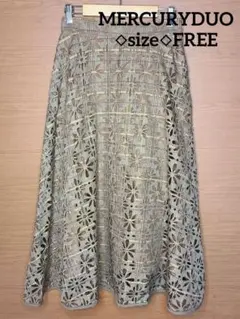 MERCURYDUO　ヒートカットジャガードスカート