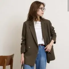 ツイードテーラードジャケット