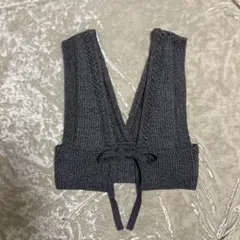 ジーユー GU ニットビスチェ グレー