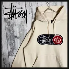 【人気デザイン⭐︎超レア】ステューシー パーカー 王冠 クラウン 刺繍ロゴ  完売