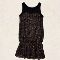 スパイラルガール 花柄切替ノースリーブワンピース M