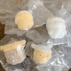 スタジオハヌル×サンリオ ふわふわフロッキーマスコット タルト パム ポポ