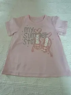 KP110バレエシューズデザイン Tシャツ ピンク