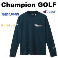 【M】定価10,890円 チャンピオン ゴルフ GOLF モックネックシャツ 緑