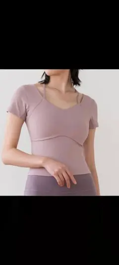 SUKALA スカーラ カップ付きオープンネックTee ピンク ヨガウェア