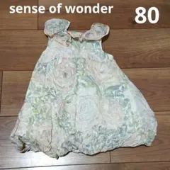 花柄 ノースリーブ ワンピース チュニック 80