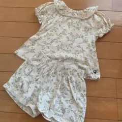 花柄トップスとショートパンツセット セットアップ 80cmのサムネイル
