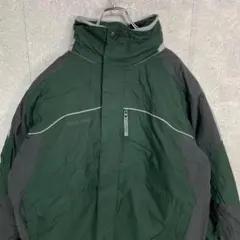 コロンビア　刺繍ロゴ　中綿ジャケット　マウンテンジャケット　グリーン　L