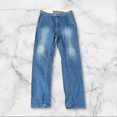 コットンデニムパンツ　ジーパン　ストレート　МW5113　ビッグジョン　古着　Sのサムネイル