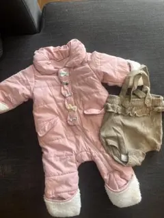 petit main ジャンプスーツ　ロンパースセット