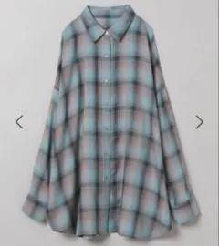 JEANASIS アソートチェックシャツLS ブルー　ピンク　オーバーサイズ