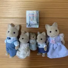 1987年 シルバニアファミリー ネコファミリーアイボリータイプセット