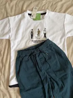【タグ付き新品あり】イッカikka厚手刺繍半袖Tシャツ➕パンツセット