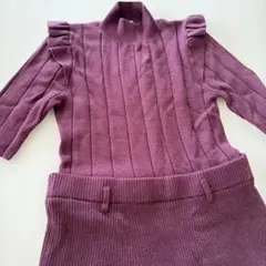 snidel パープルリブニットセットアップ