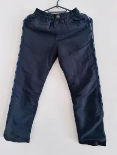 子供用冬暖かいネイビー ロングパンツ140㎝