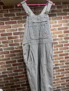 Carhartt ヒッコリーオーバーオール　サイズM(8/10)