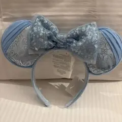 香港ディズニー　シンデレラ カチューシャ 大人用 ディズニー ブルー リボン