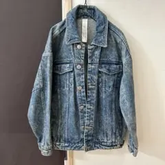 MURUA ウォッシュ加工 ケミカルジーンズ オーバーサイズデニムジャケット