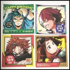 【新品・未使用】　出久　轟　お茶子　切島　365日ステッカー　4枚セット