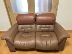 マルイチセーリング ソファ リクライニング　2人掛けソファ ブラウン